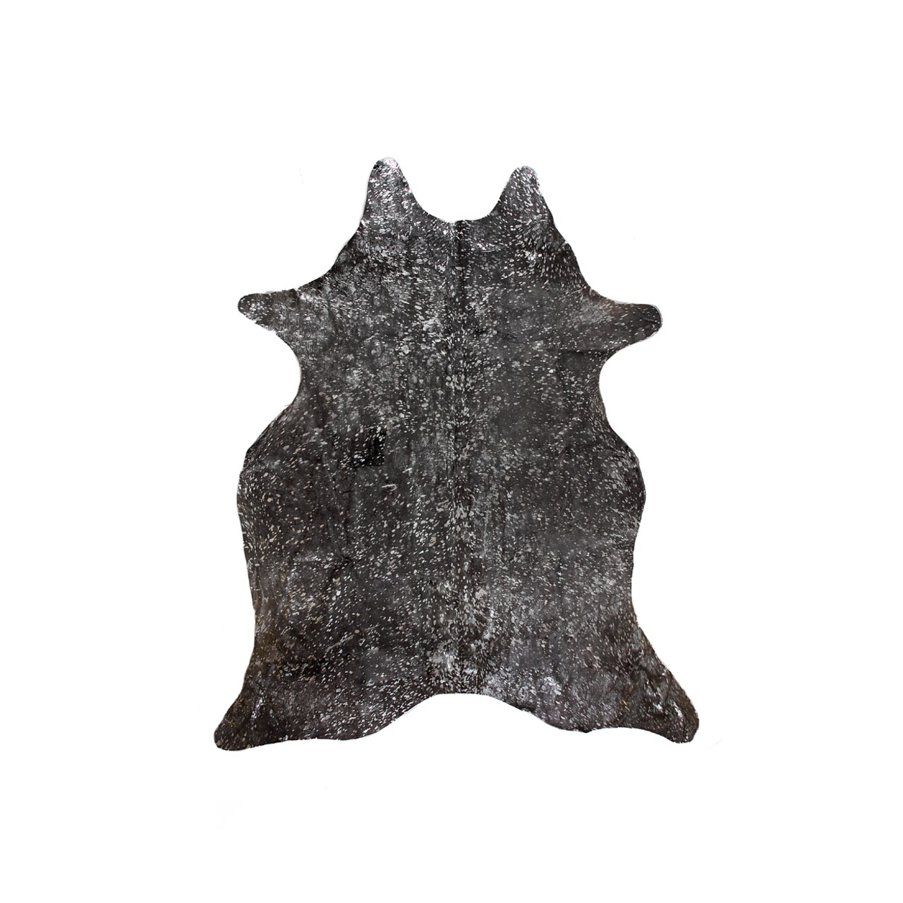 Natural Cowhide Rug Scotland 1-Piece Chocolate Silver Handmade Superior Quality